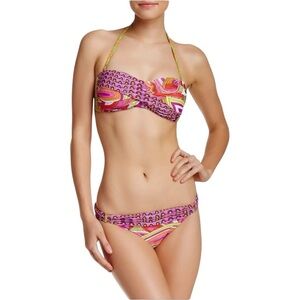 TRINA TURK Bikini Swimsuit Amazonia Twist/Shash Colorful Multi-print Size 8